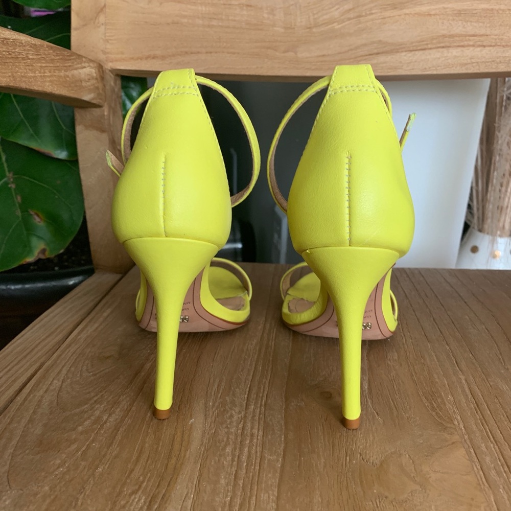 Schutz Cadey Neon Yellow Heels - Picture 4 of 5